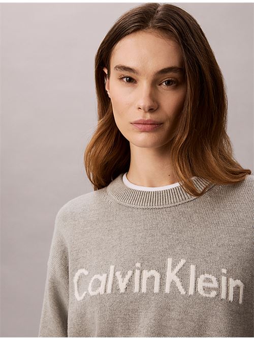 contrast logo ls sweater CALVIN KLEIN JEANS | LV044G313GP7A